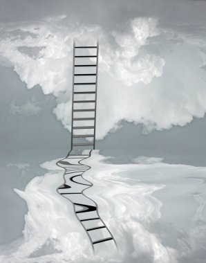 Merdiven ve sel. 3B görüntüleme