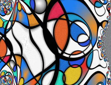 Modern Sanat Soyut Esinlenmiştir. 3B görüntüleme