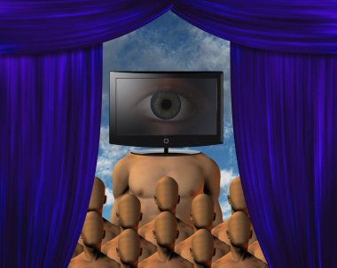 Performans. Gerçeküstü sanat. 3B görüntüleme