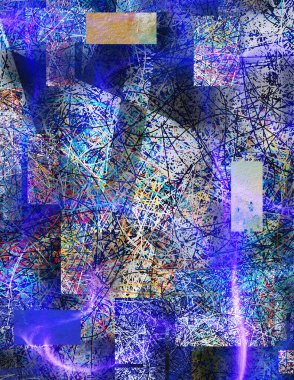 Girdap çizgileriyle soyut. 3B görüntüleme