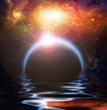 Su yansıması ve Gezegenler