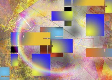 Renkli soyut. Modern arka plan. 3B görüntüleme