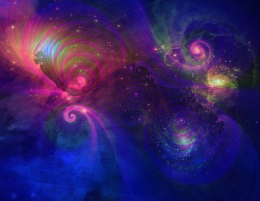 Derin Uzay Boyama. 3B görüntüleme