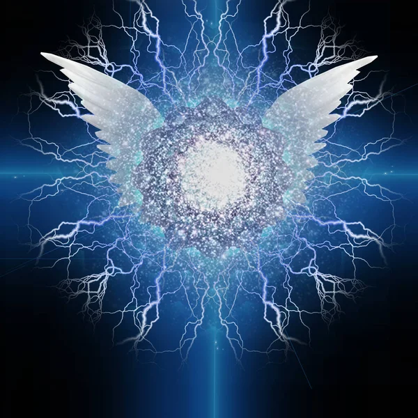 Angel Winged Star Rendering — Stock Photo, Image