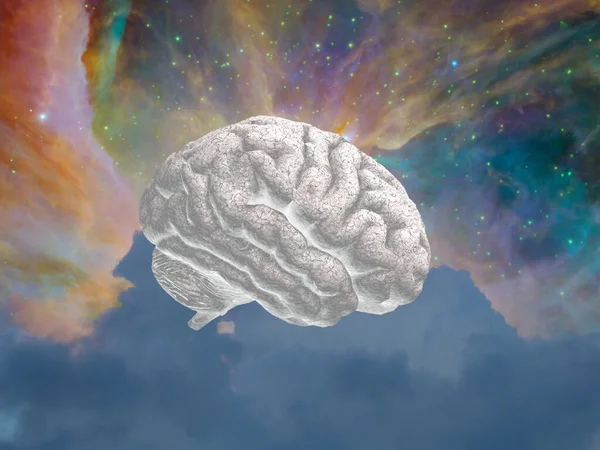Hjärnan Cosmos Rendering — Stockfoto