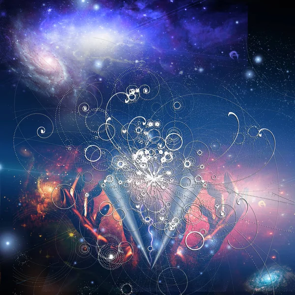 神の皮バック エーテルと素粒子物理学 — ストック写真