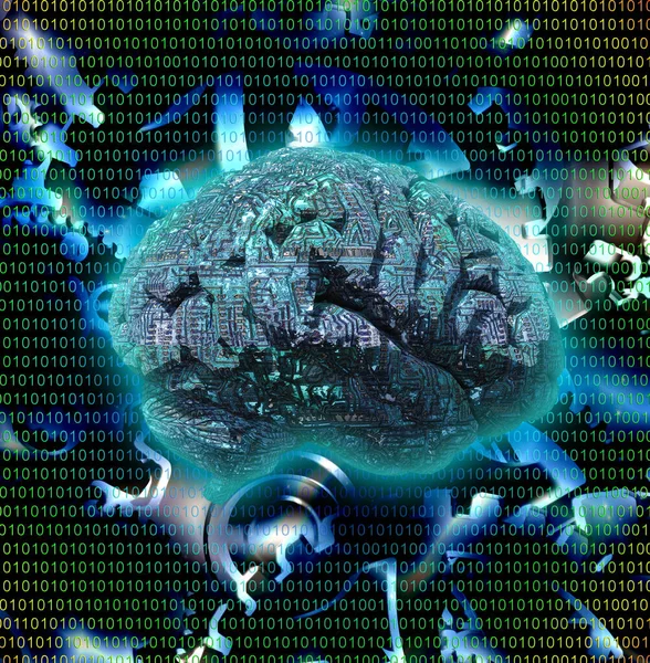 Elektronik Beyin Tasarımı Görüntüleme — Stok fotoğraf