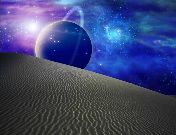 Cosmic Landscape Sands Erudin Rendering — Stock Photo, Image