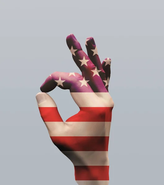 Americas Point Hand Sign Renderin — Stock fotografie