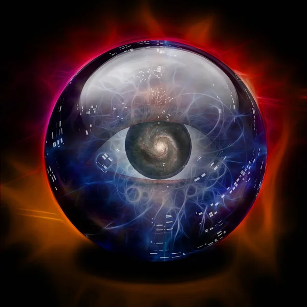 Хрустальный Шар Eye Galaxy — стоковое фото