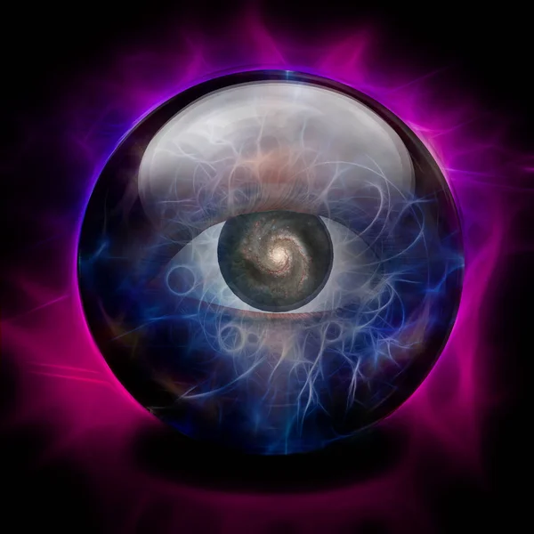 Crystal Ball Eye Galaxy Rendering — Stock Photo, Image