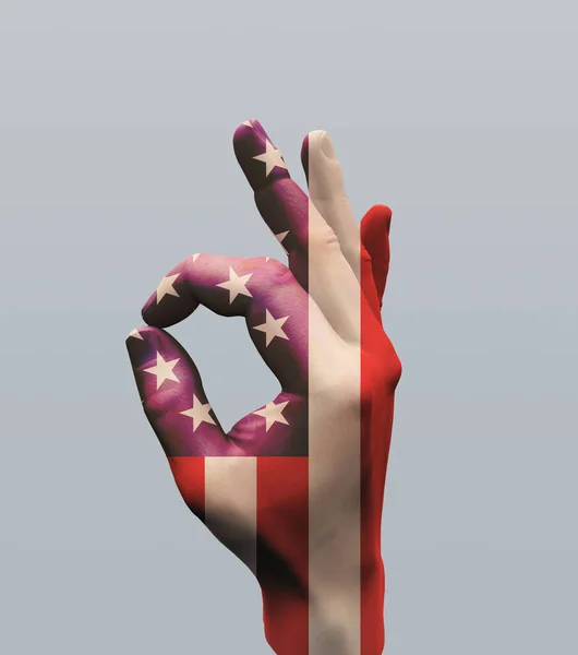 America Hand Sign Rendering — стоковое фото