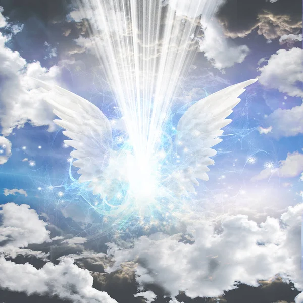 Angel Winged Light Rendering — Fotografia de Stock