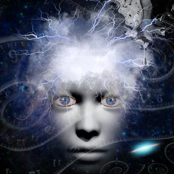 Mystic Mask Time Spirals — Stock Photo, Image