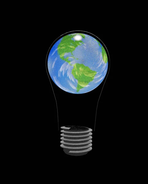 Earth Bulb Rendering — 图库照片