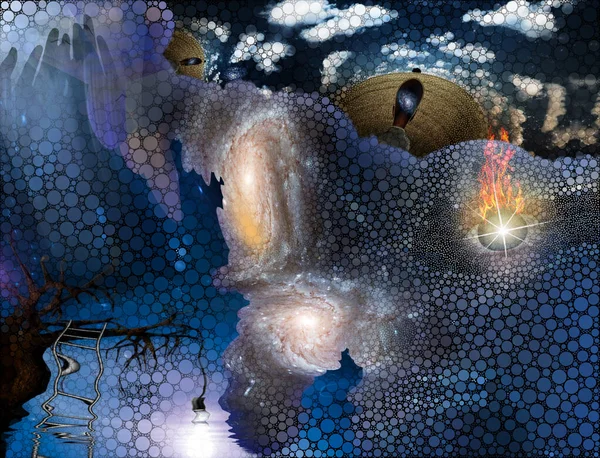 Pintura Surreal Estilo Salvador Dali — Fotografia de Stock