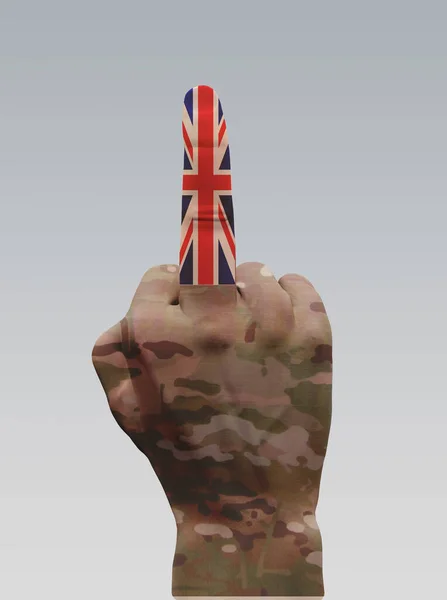 Americas Point Hand Sign Renderin — стокове фото