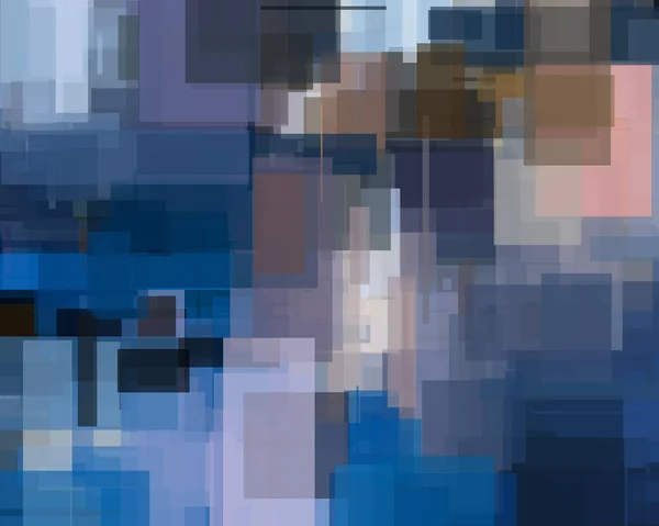 Mörkblå Abstrakt Geometrisk Målning Rendering — Stockfoto