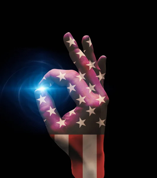 Americas Point Hand Sign Renderin — стоковое фото