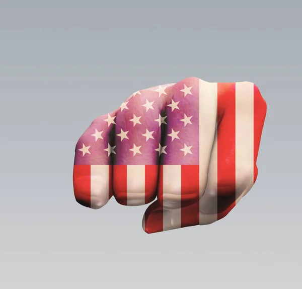 Американский Удар Кулаком Рендеринг — стоковое фото