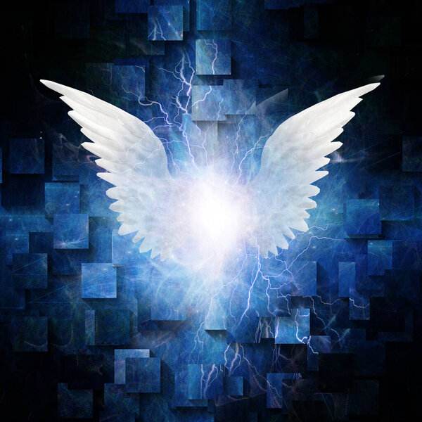 Angel Winged Abstract Renderização — Fotografia de Stock