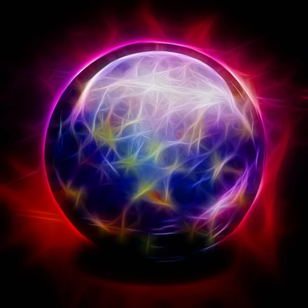 Crystal Ball Abstract Art Rendering — 图库照片