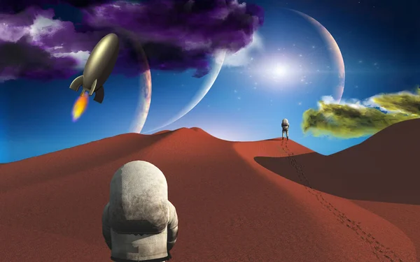 Space journey art — Stock Photo, Image