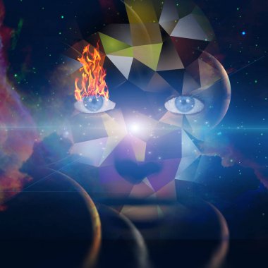 Siyah gökkuşaklı maske