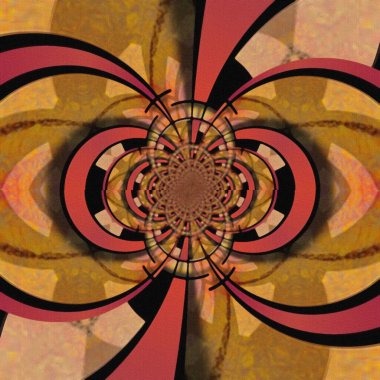 Fraktal arka plan 3d render illüstrasyon soyut.