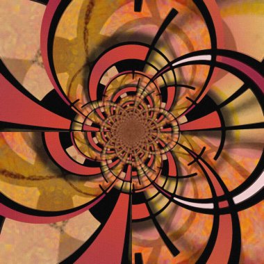 Fraktal arka plan 3d render illüstrasyon soyut.