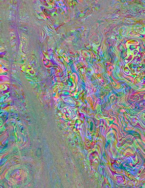 Soyut dijital dalgalar. Modern sanat.