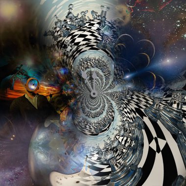 Soyut fraktal arkaplan. fütürist renk.