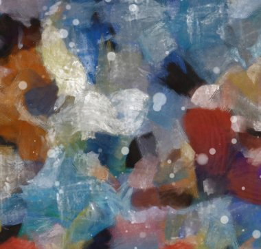 Sessiz renklerle soyut renkli resim.