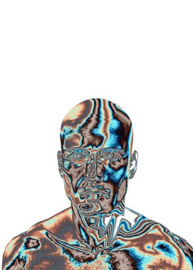 3d rendering of human head