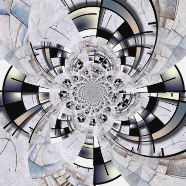 Radyal şekillerin soyut fraktal arkaplanı