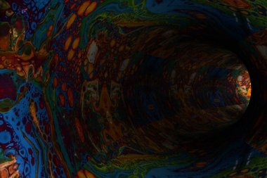 Soyut renkli bir tünel. 3D görüntüleme.