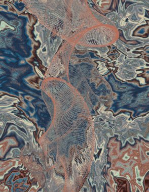 Soyut dijital dalgalar. Modern sanat.