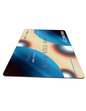 Akıllı telefonu ve beyaz bir geçmişi olan bir kredi kartı.