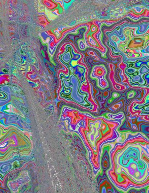 Soyut dijital dalgalar. Modern sanat.