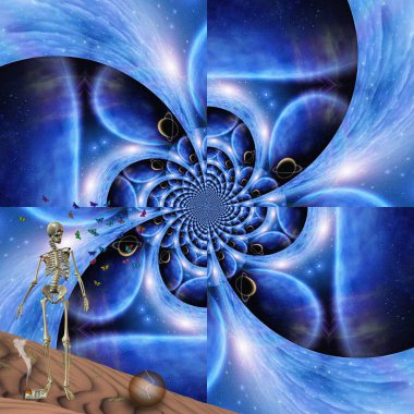 dijital soyut fraktal arkaplan