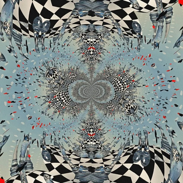 Fantasy Colorful Fractal Pattern Beautiful Kaleidoscope Illustration — Photo