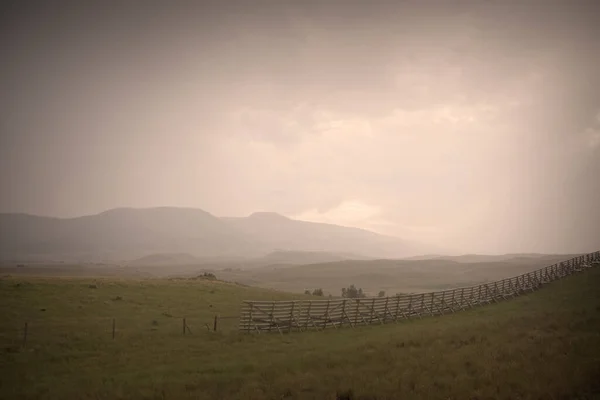 Beautiful Landscape Green Field Cloudy Sky —  Fotos de Stock