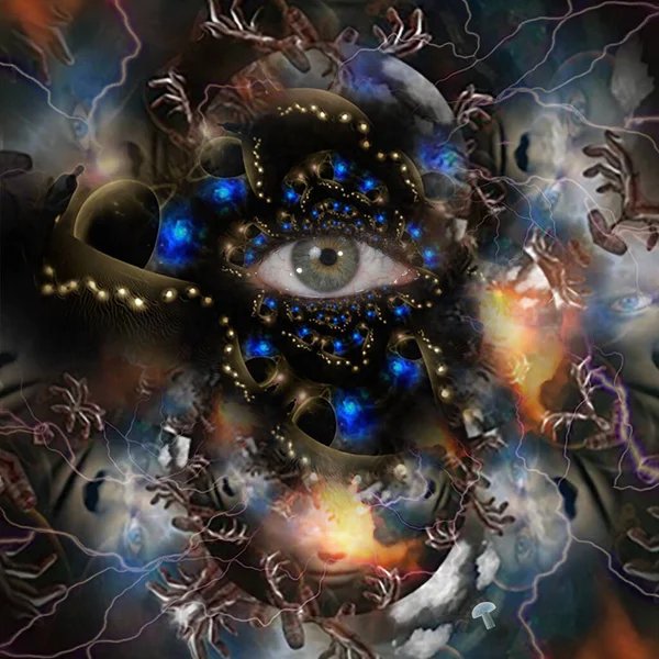 soyut kaotik fraktal esrarengiz arkaplan 