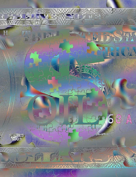 Znak Dolara Abstrakcyjny Kolorowy Widok Tła Koncepcja Pieniędzy — Zdjęcie stockowe
