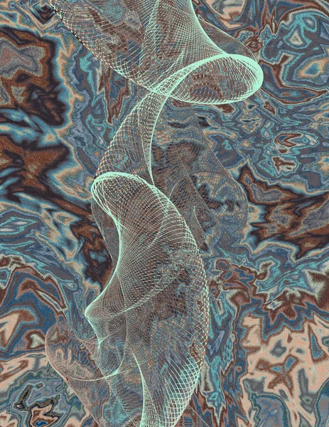Abstract Digital Waves Modern Art — Stock Photo, Image