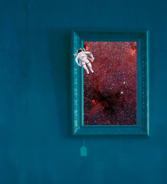 House Window Nebula Galaxy View — Stock Fotó