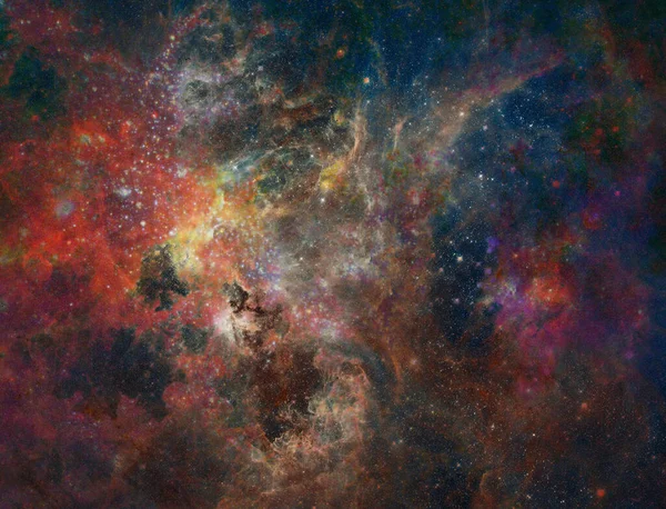 明るい宇宙背景 3Dレンダリング — ストック写真