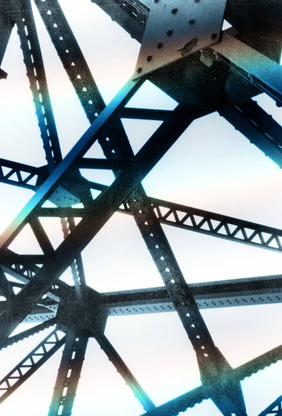 Абстрактный Фон Металлическим Мостом — стоковое фото