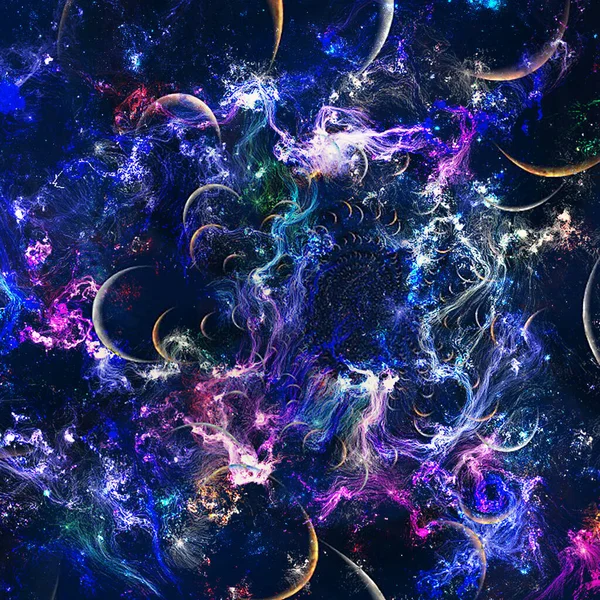 Abstract Chaotic Fractal Background Rendering Illustration — Stock Photo, Image