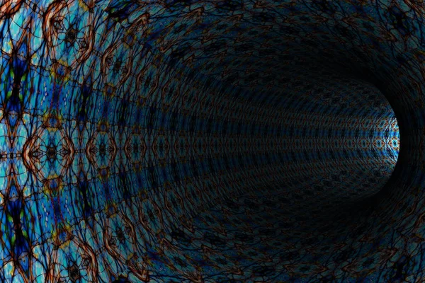 Abstraktní Fraktální Tunel Vykreslování — Stock fotografie